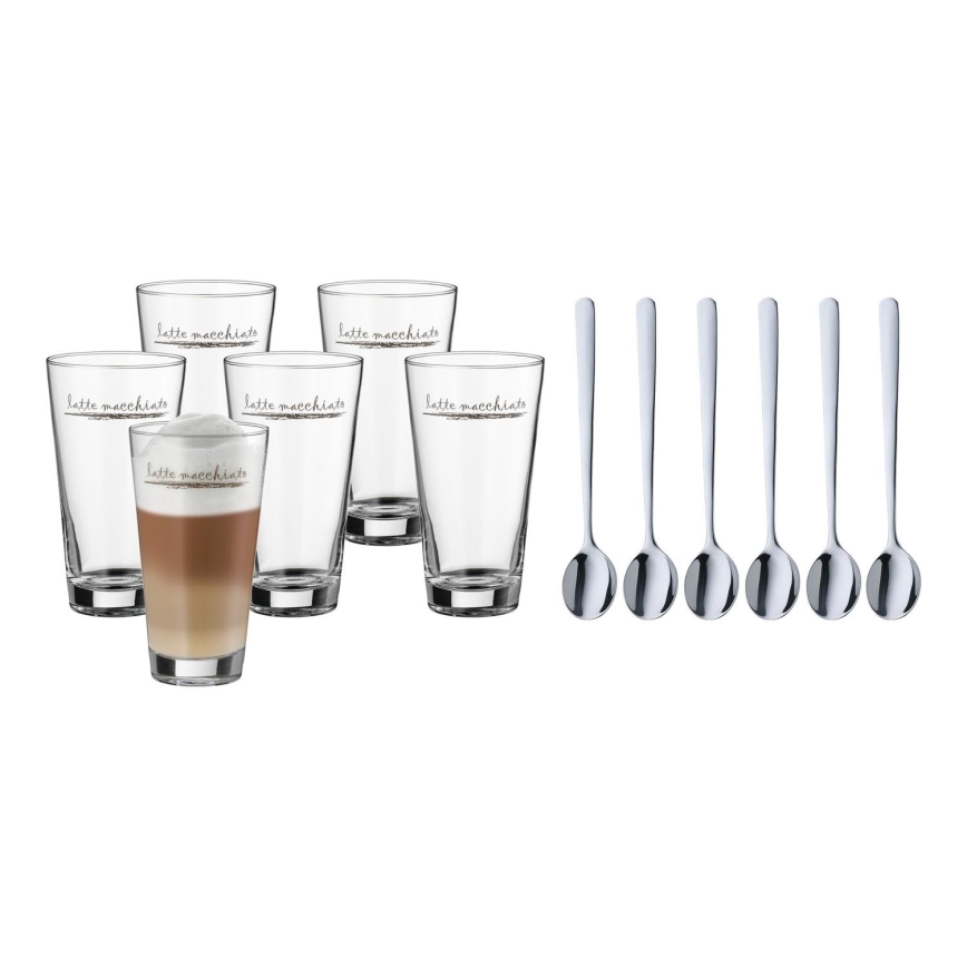 WMF - Set čaša i žličica za latte macchiato CLEVER & MORE 6kom