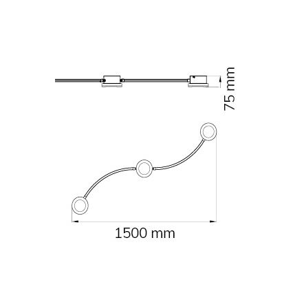 Wofi 10184 -  LED Prigušiva reflektorska svjetiljka LIMA 3xLED/7W/230V 3000K