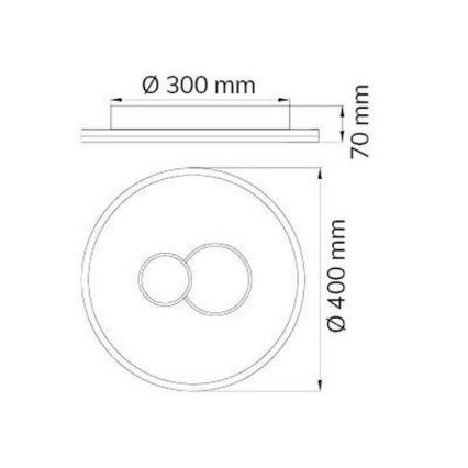 Wofi 11246 - LED stropna svjetiljka s mogućnošću prigušivanja NADRA LED/27W/230V