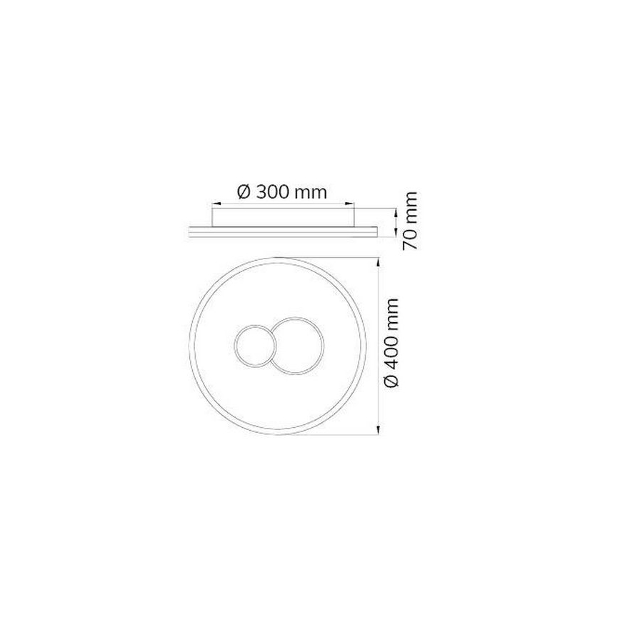 Wofi 11246 - LED stropna svjetiljka s mogućnošću prigušivanja NADRA LED/27W/230V