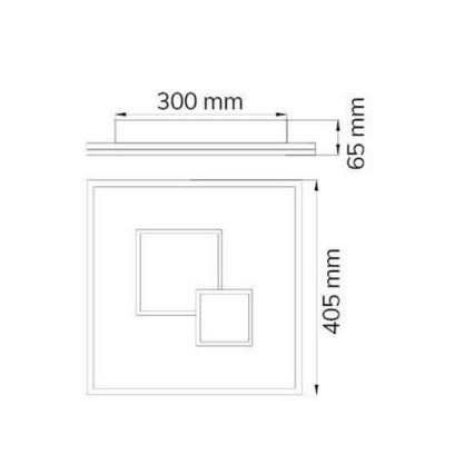 Wofi 11247 - LED Prigušiva stropna svjetiljka NADRA LED/27W/230V