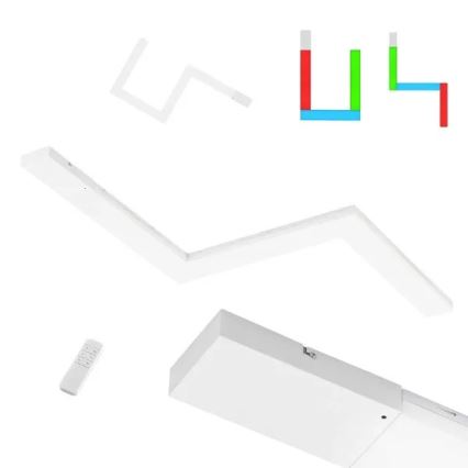 Wofi 11277 - SET 3x LED RGBW Dimmabilno stropno svjetlo FOURLIGHTS LED/30W/230V + daljinski upravljač
