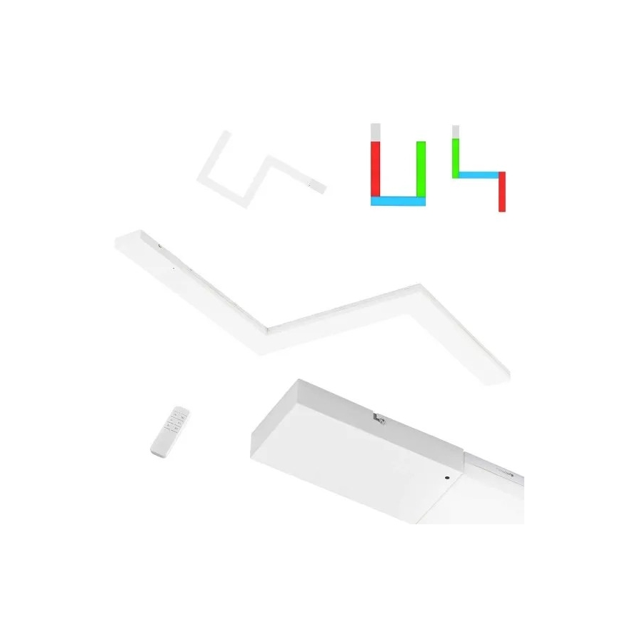 Wofi 11277 - SET 3x LED RGBW Dimmabilno stropno svjetlo FOURLIGHTS LED/30W/230V + daljinski upravljač