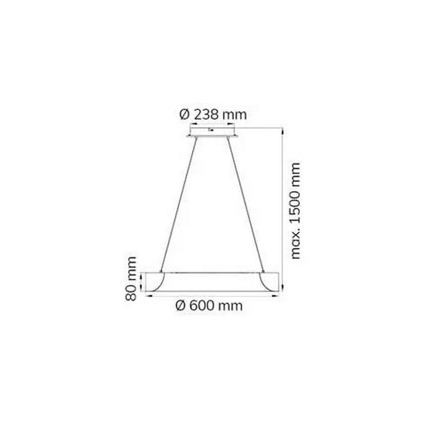 Wofi 11501FW - LED Prigušivi luster na sajli SHAY LED/39W/230V 3000K bijela
