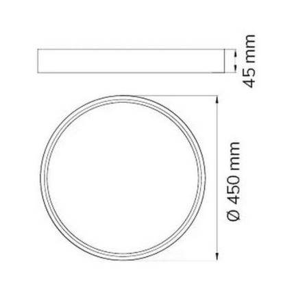 Wofi 11534 - LED Stropna svjetiljka DUBAI LED/27,5W/230V crna