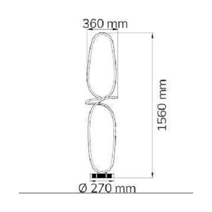 Wofi 11555 - LED Prigušiva podna lampa MADISON LED/51,5W/230V 2700-5500K + daljinski upravljač