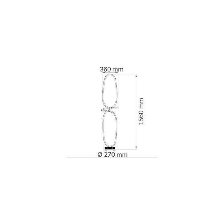 Wofi 11555 - LED Prigušiva podna lampa MADISON LED/51,5W/230V 2700-5500K + daljinski upravljač