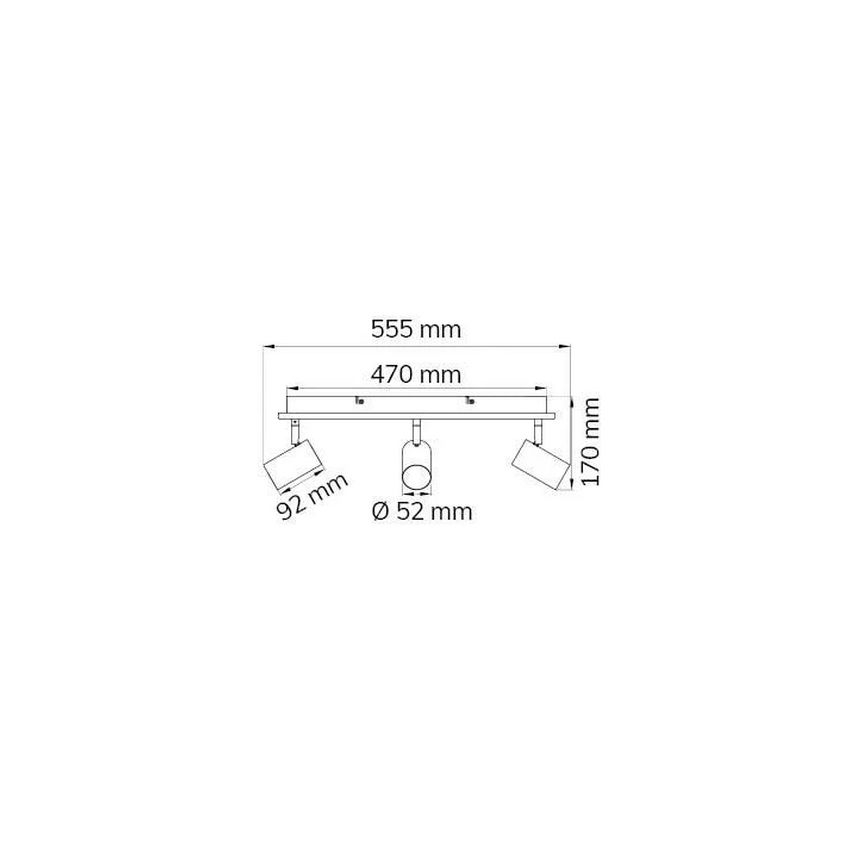 Wofi 11591 - LED Reflektorska svjetiljka BALI 3xGU10/5W/230V + 2xLED/6W/230V 3000K