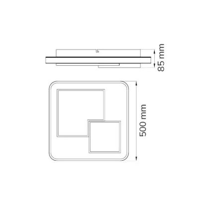 Wofi 11610 - LED Prigušiva stropna svjetiljka FELA LED/40,5W/230V 3000K