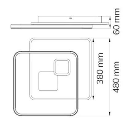 Wofi 11620 - LED Prigušiva stropna svjetiljka AKON LED/43,5W/230V 2700-5500K + daljinski upravljač