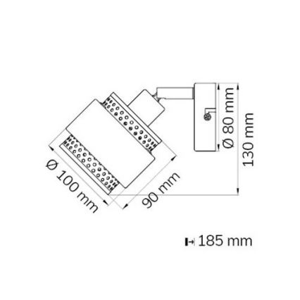 Wofi 11646 - Zidna reflektorska svjetiljka GROVE 1xE14/28W/230V