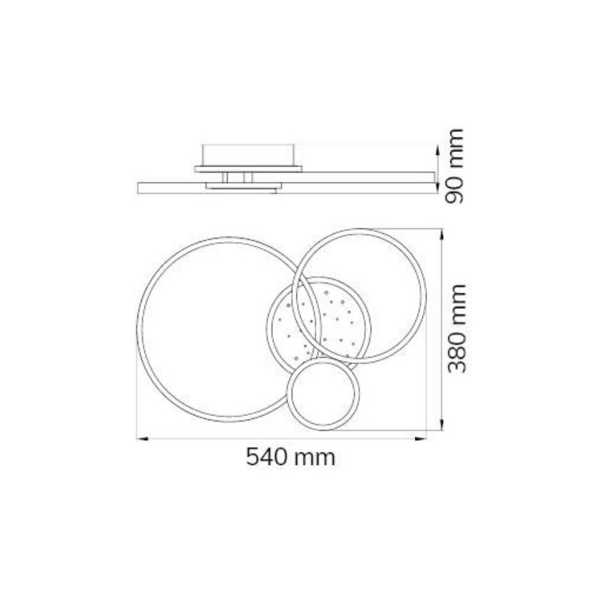 Wofi 11657 - LED Prigušivi nadgradni luster KIAH LED/32,5W/230V 3000K