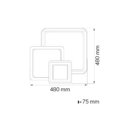 Wofi 11860 - LED Prigušiva stropna svjetiljka MOLA LED/36W/230V 3000-5500K + daljinski upravljač