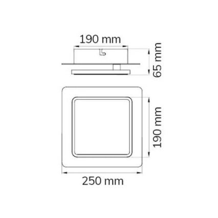 Wofi 12052 - LED Stropna svjetiljka SUTTER LED/10,5W/230V 3000K krom