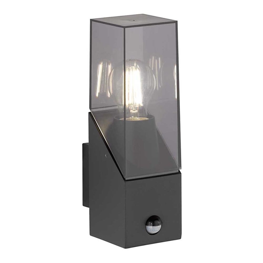 Wofi 12224 - Vanjsko zidno svjetlo s senzorom MARCOS 1xE27/23W/230V IP54