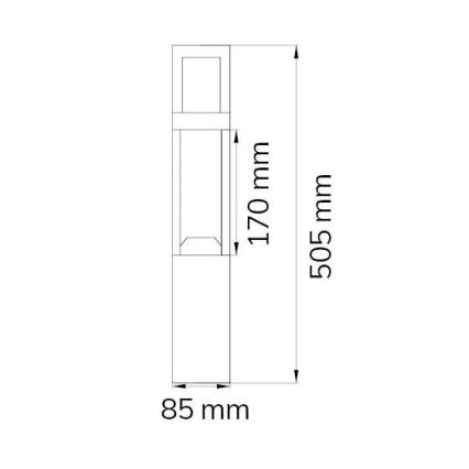 Wofi 12228 - LED Vanjska lampa SIERRA LED/10W/230V IP54 50,5 cm