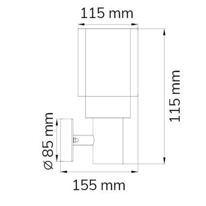 Wofi 12230 - Vanjska zidna lampa PITA 1xE27/10W/230V IP54