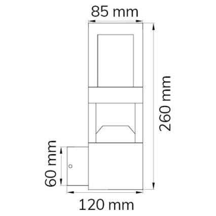 Wofi 12244 - LED Vanjska zidna svjetiljka SIERRA LED/10W/230V IP54