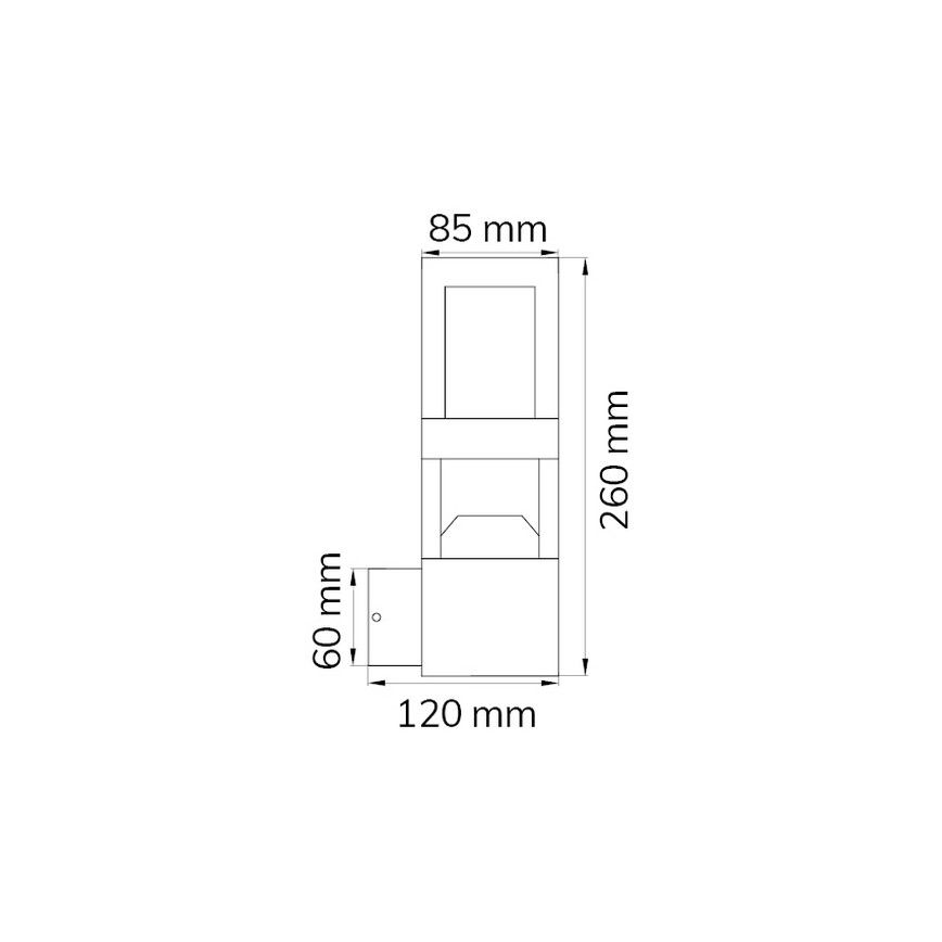 Wofi 12244 - LED Vanjska zidna svjetiljka SIERRA LED/10W/230V IP54