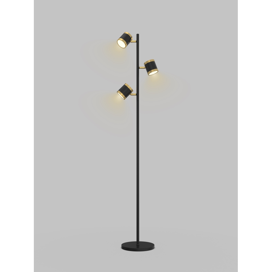 Wofi 3003-304S - LED Prigušiva podna lampa TOULOUSE LED/21W/230V crna/zlatna