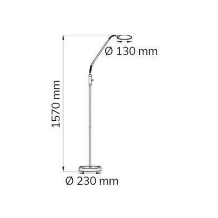Wofi 3006.01.64.9000 - LED Prigušiva podna lampa TWIN LED/4,6W/230V