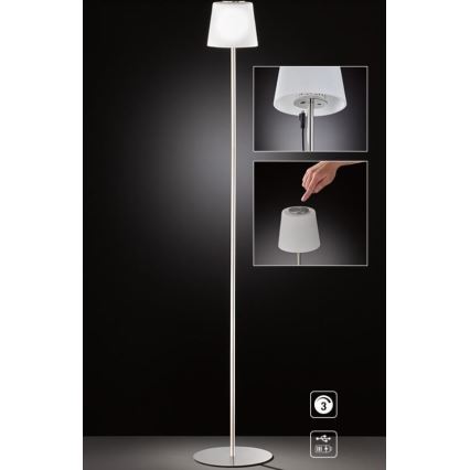 Wofi 3015.01.64.9000 - LED prigušivačka s dodirnim upravljačem, podna lampa GENK LED/2W/5V 2000 mAh