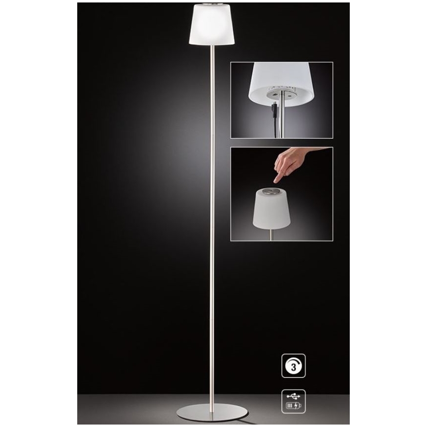 Wofi 3015.01.64.9000 - LED Prigušiva dodirna podna lampa GENK LED/2W/5V 2000 mAh