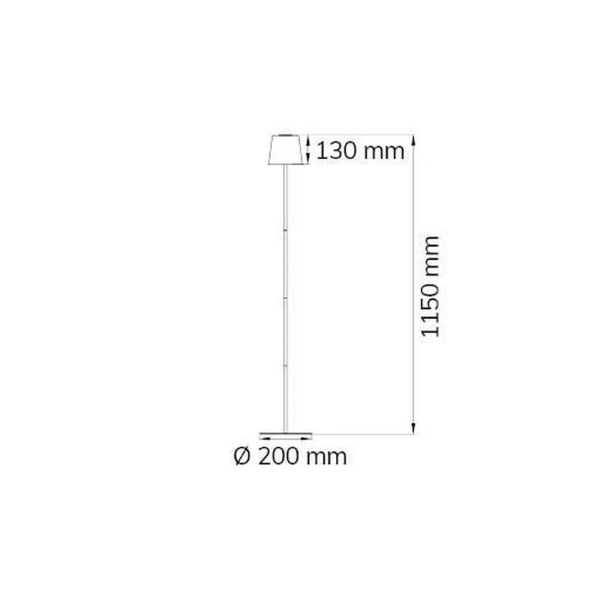 Wofi 3015.01.64.9000 - LED Prigušiva dodirna podna lampa GENK LED/2W/5V 2000 mAh