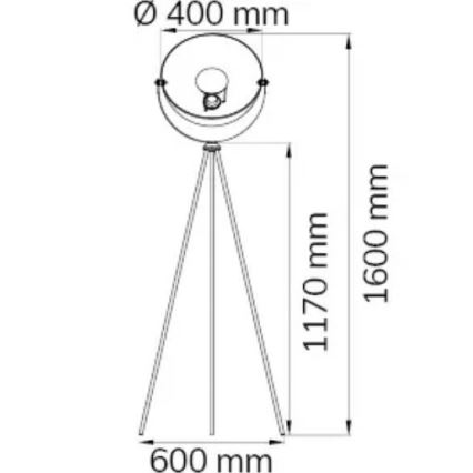 Wofi 3019.01.10.7000 - Podna lampa MONA 1xE27/40W/230V