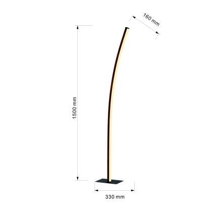Wofi 3020-106 - LED dimabilna podna lampa BOLOGNA LED/21W/230V
