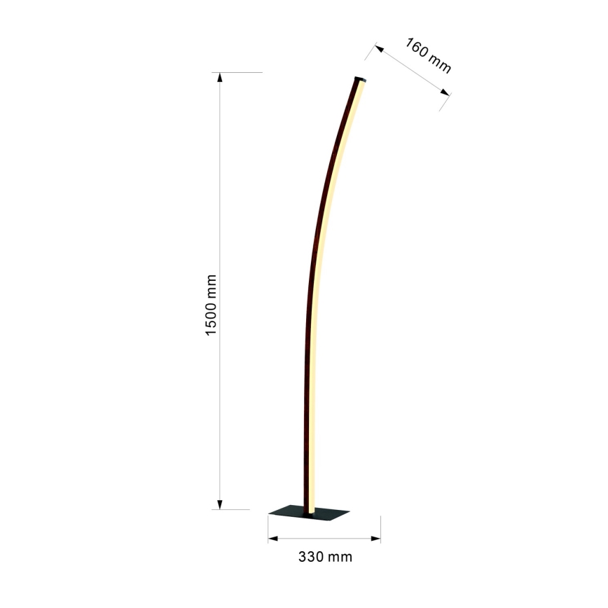 Wofi 3020-106 - LED dimabilna podna lampa BOLOGNA LED/21W/230V