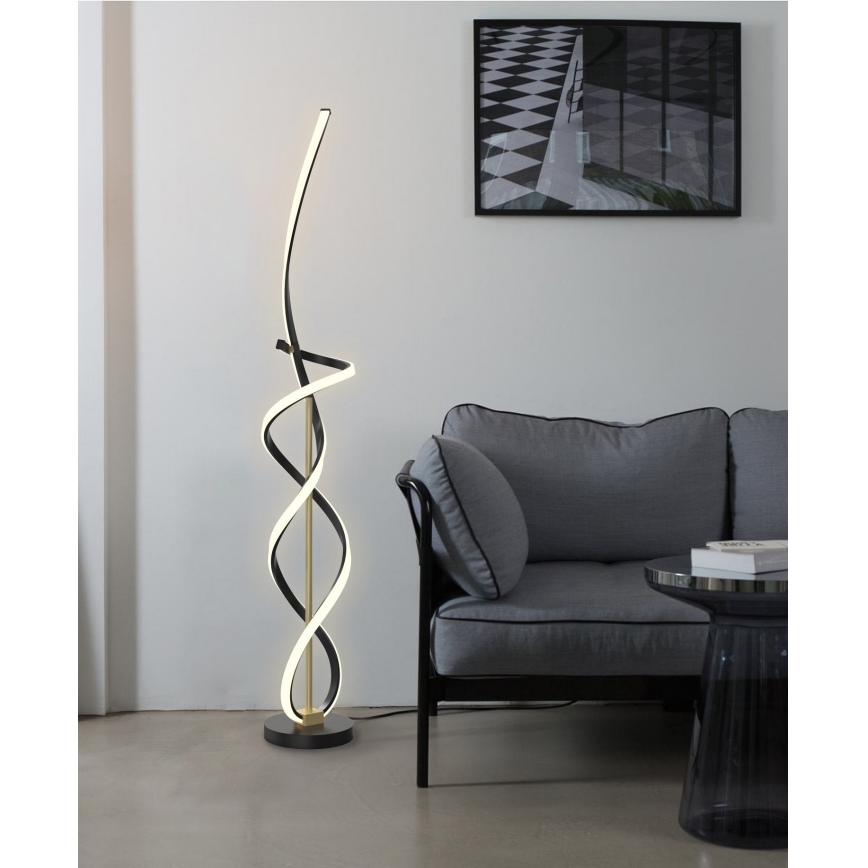 Wofi 3134-104 - LED dimabilna podna lampa INDIGO LED/31W/230V crna/zlatna