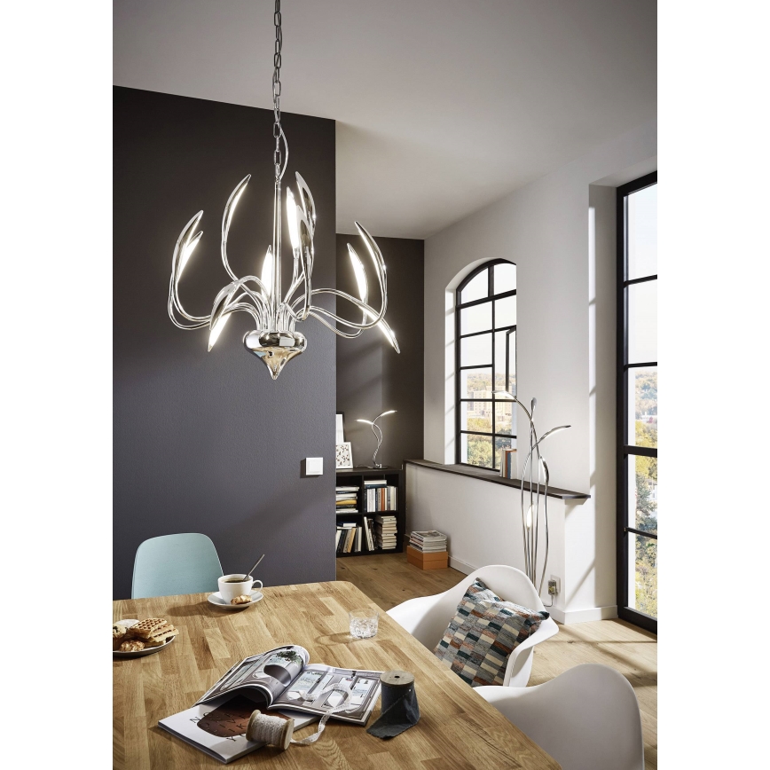 Wofi 3326.05.01.5000 - LED Prigušiva podna lampa HAMPTON 5xLED/5,2W/230V + daljinski upravljač