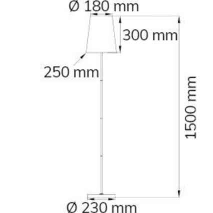 Wofi 3329.01.06.6000 - Podna lampa FYNN 1xE27/60W/230V bijela