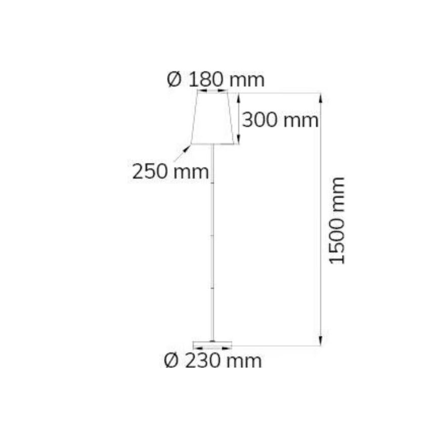 Wofi 3329.01.10.6000 - Podna lampa FYNN 1xE27/60W/230V crna