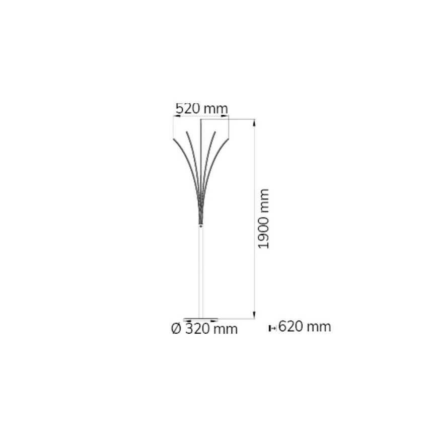 Wofi 3557.05.01.0000 - LED Prigušiva podna lampa BENETT LED/24W/230V