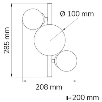 Wofi 4014.03.14.9000 - LED Zidna svjetiljka VILLA 3xG9/3W/230V