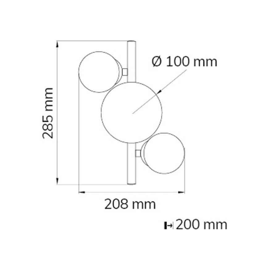 Wofi 4014.03.14.9000 - LED Zidna svjetiljka VILLA 3xG9/3W/230V