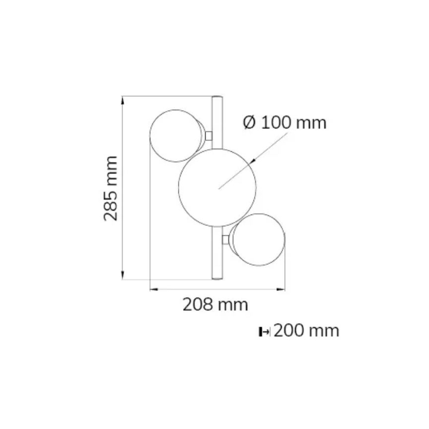 Wofi 4014.03.24.9000 - LED Zidna svjetiljka VILLA 3xG9/3W/230V crna/sjajni krom