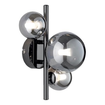 Wofi 4014.03.24.9000 - LED Zidna svjetiljka VILLA 3xG9/3W/230V crna/sjajni krom