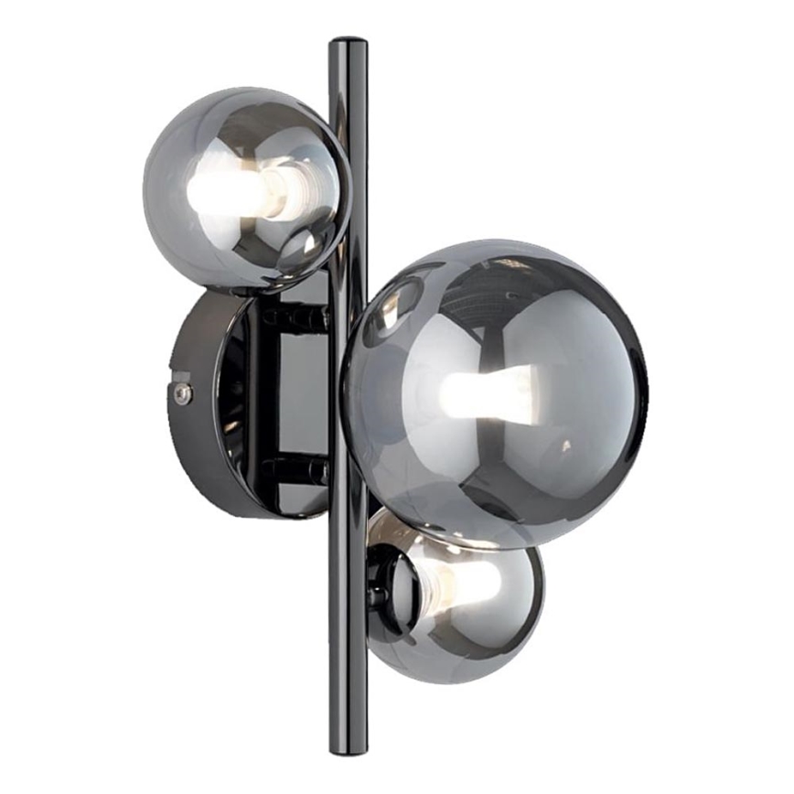 Wofi 4014.03.24.9000 - LED Zidna svjetiljka VILLA 3xG9/3W/230V crna/sjajni krom