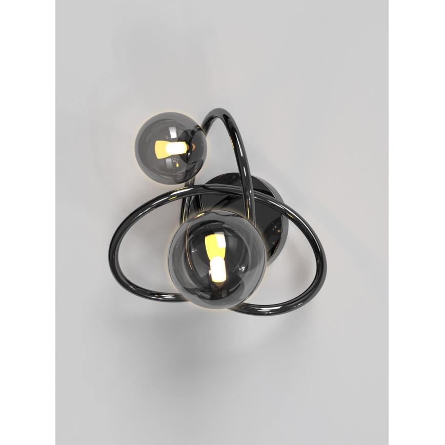 Wofi 4014-205 - LED Zidna svjetiljka NANCY 2xG9/3,5W/230V crna/sjajni krom