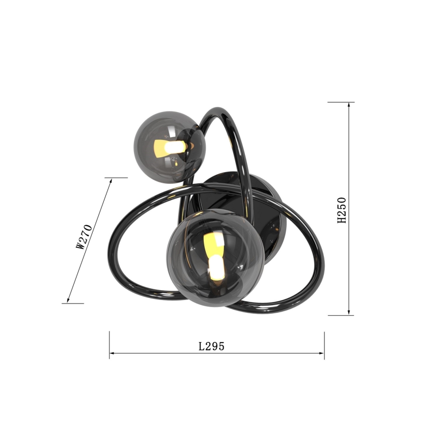 Wofi 4014-205 - LED Zidna svjetiljka NANCY 2xG9/3,5W/230V crna/sjajni krom
