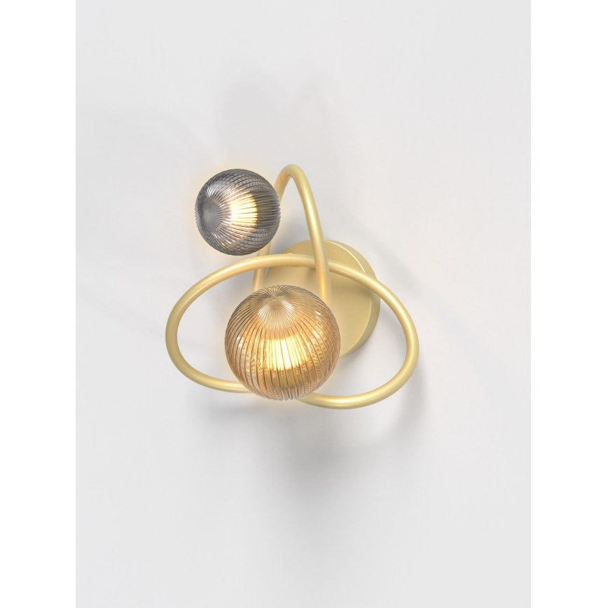 Wofi 4015-204 - LED Zidna svjetiljka METZ 2xG9/3,5W/230V zlatna/siva