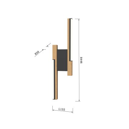 Wofi 4031-206- LED Prigušiva zidna svjetiljka PALERMO 11W/230V smeđa/crna