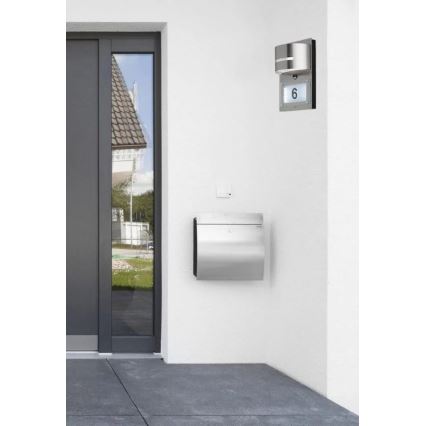 Wofi 4046.02.97.7000 - LED Kućni broj sa senzorom MARVEL 1xE27/13W/230V + LED/1,7W IP44