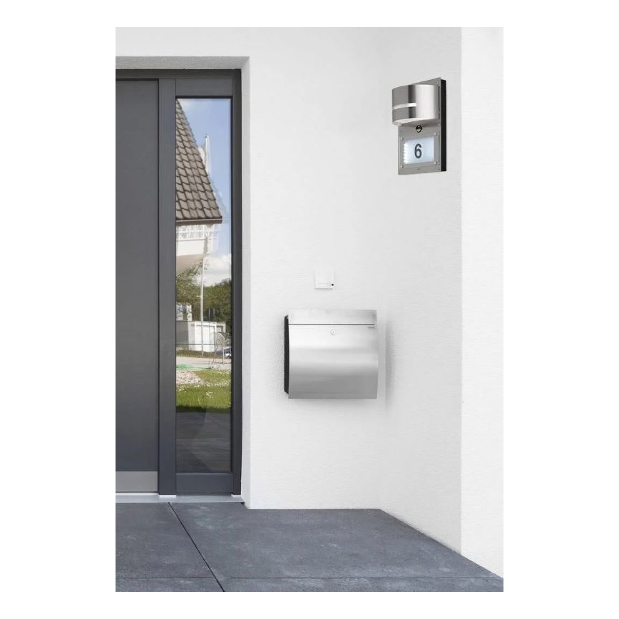 Wofi 4046.02.97.7000 - LED Kućni broj sa senzorom MARVEL 1xE27/13W/230V + LED/1,7W IP44