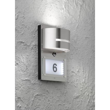 Wofi 4046.02.97.7000 - LED Kućni broj sa senzorom MARVEL 1xE27/13W/230V + LED/1,7W IP44