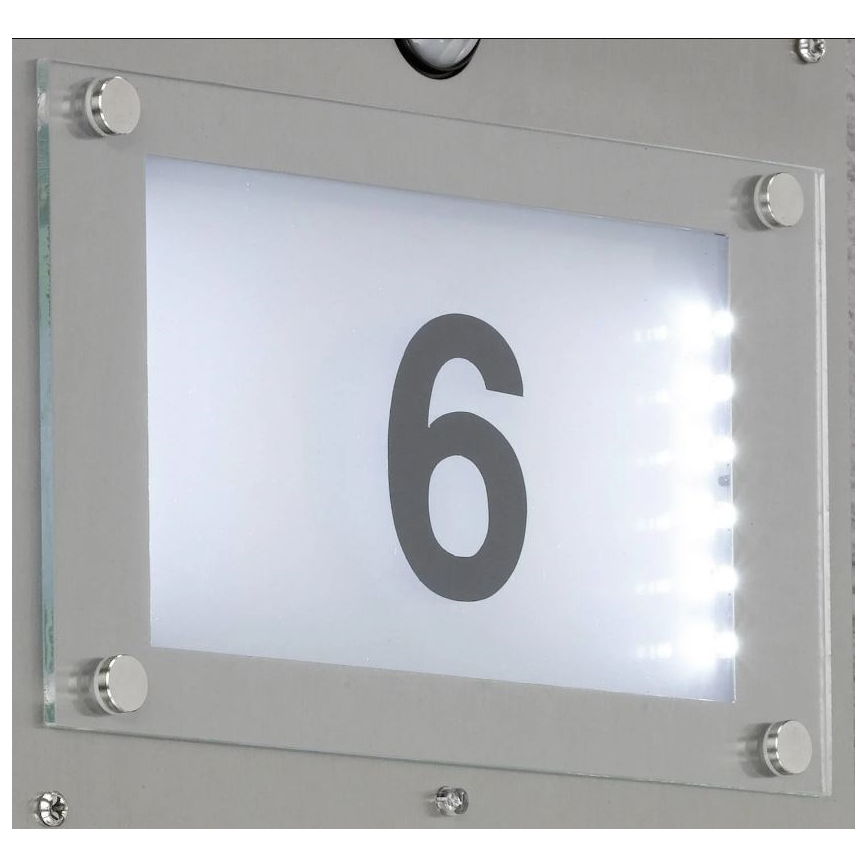 Wofi 4046.02.97.7000 - LED Kućni broj sa senzorom MARVEL 1xE27/13W/230V + LED/1,7W IP44