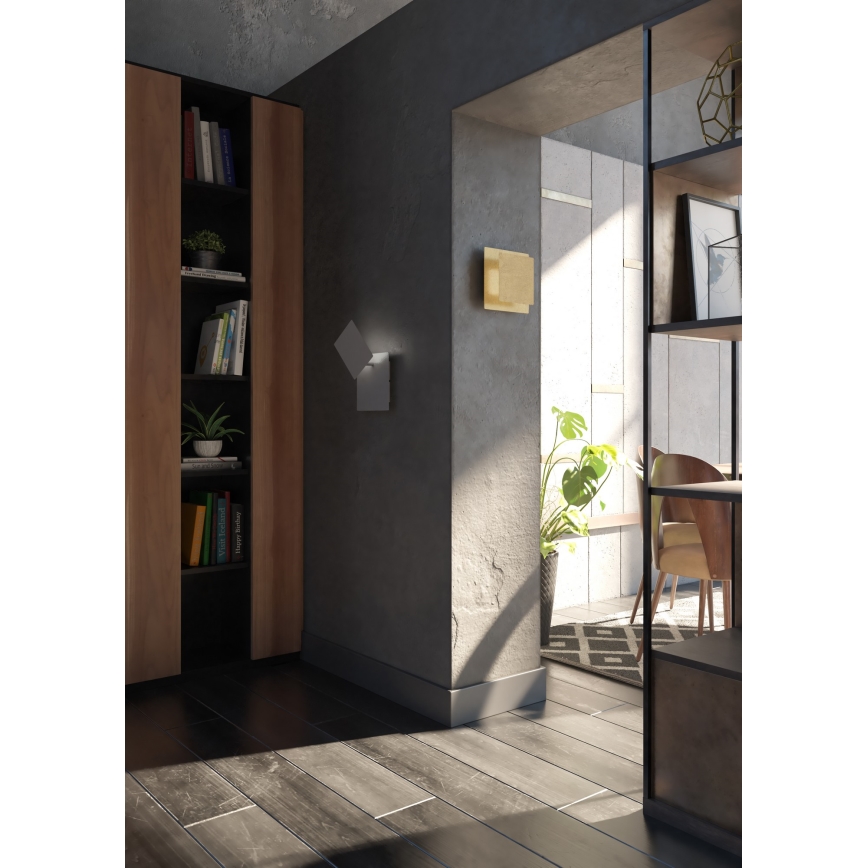 Wofi 4048-103Q - LED Zidna svjetiljka BAYONNE LED/6,5W/230V srebrna